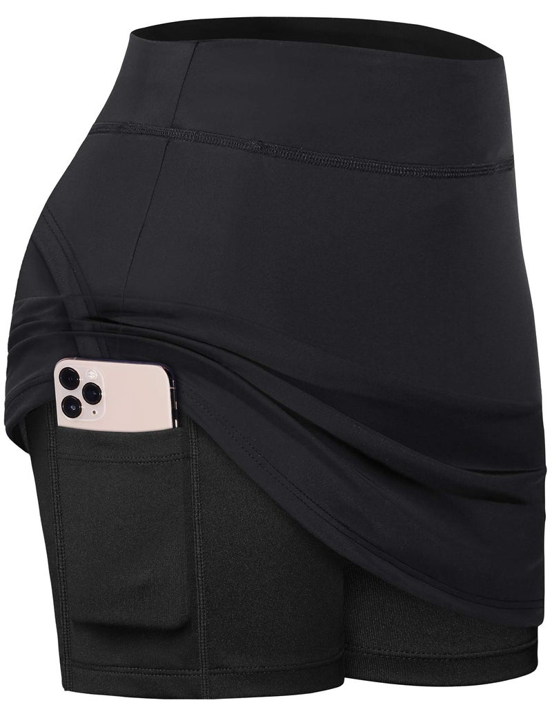 Fulbelle Womens Golf Skirts, Teen Girls Summer Cute Athletic Tennis Skirts for Women High Waisted with Pockets Casual Lounge Skorts Black X-Large - Image 1